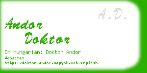 andor doktor business card